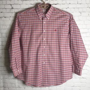 Brooks Brothers plaid long sleeve button down